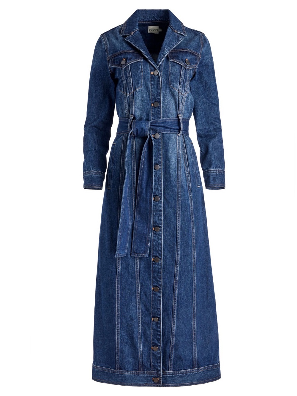 NWOT Alice + Olivia Daren Maxi Denim Jacket/Dress. Size XS - Picture 8 of 16